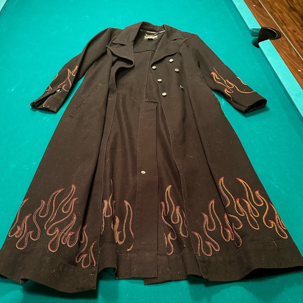 Women’s Harley Davidson Black Denim Trench Coat